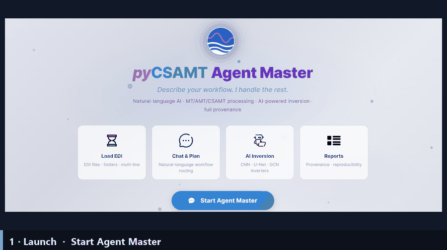 Animated walkthrough of an Agent Master session, from welcome to results