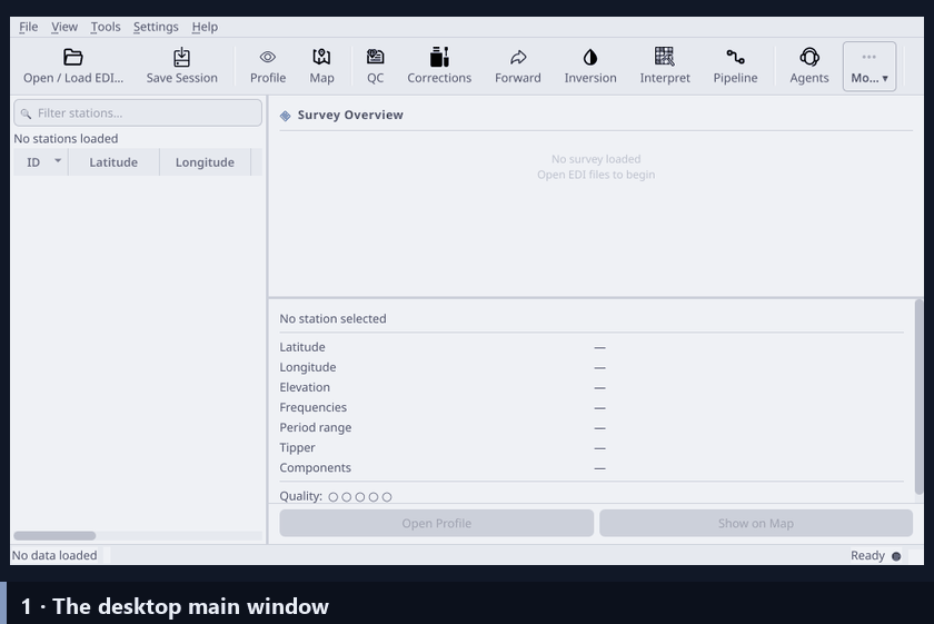 Animated tour of the pyCSAMT desktop GUI