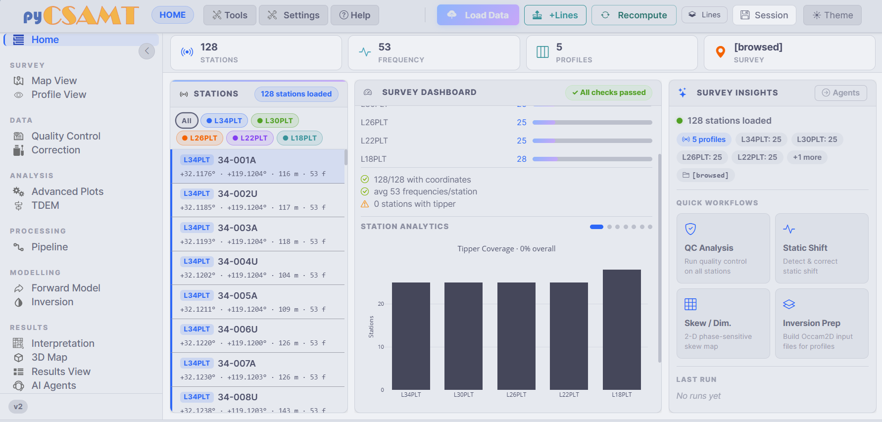 The web app shell: command bar, navigation rail, and home dashboard