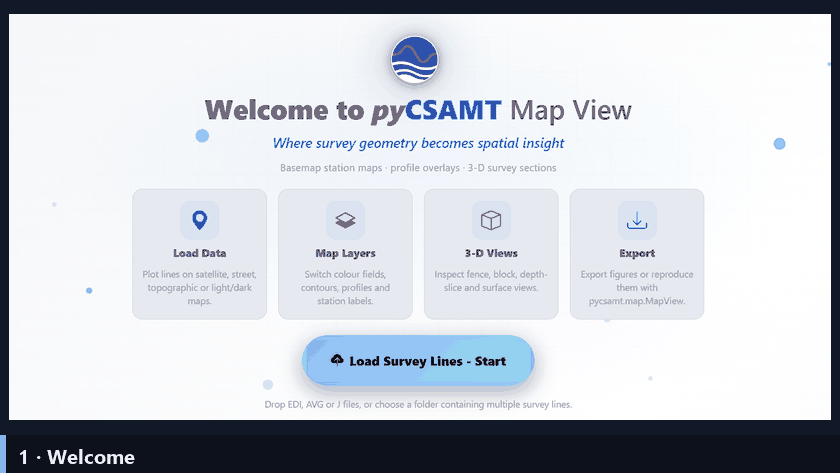 Animated tour of the pyCSAMT MapView workbench