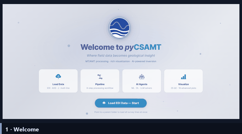 Animated tour of the pyCSAMT web application